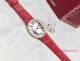 2017 Knockoff Cartier Baignoire Gold Silver Dial Red Leather Strap 25mm Watch (4)_th.jpg